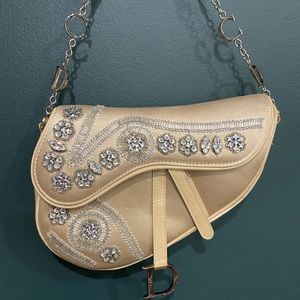 Christian Dior limited edition mini embellished saddle bag